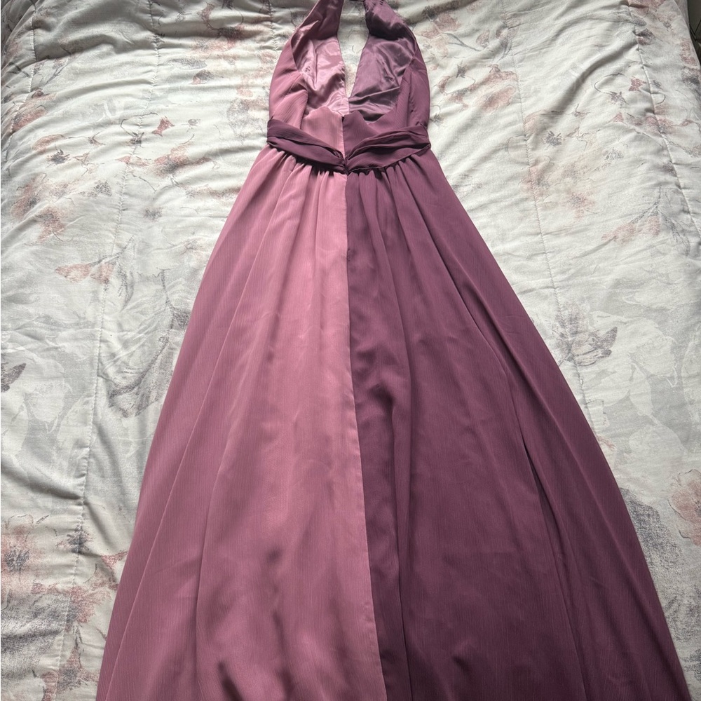 Jill Stuart Purple and Pink Halter Maxi Gown - Picture 6 of 10